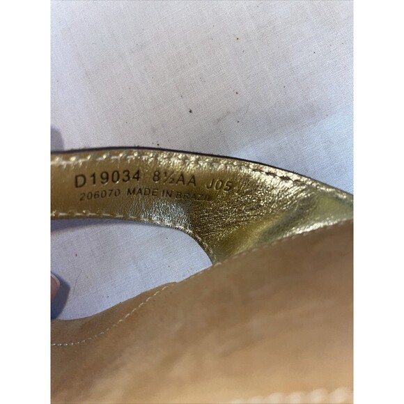 Cole Haan Womens Heels Sandals Size 8.5 AA Tan Leather Slip On Comfort Dressy - Picture 3 of 12